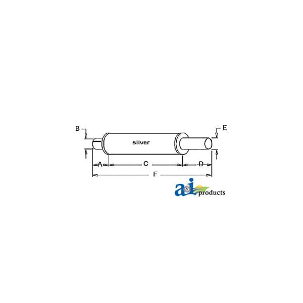 MUFFLER 19.5" x5" x5"